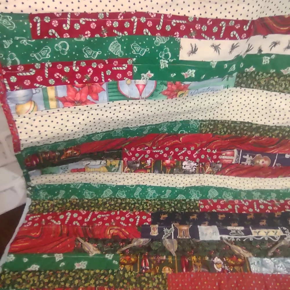 Colorful Christmas Patchwork Lap Quilt